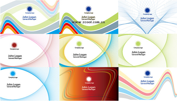 9款卡片模板矢量素材