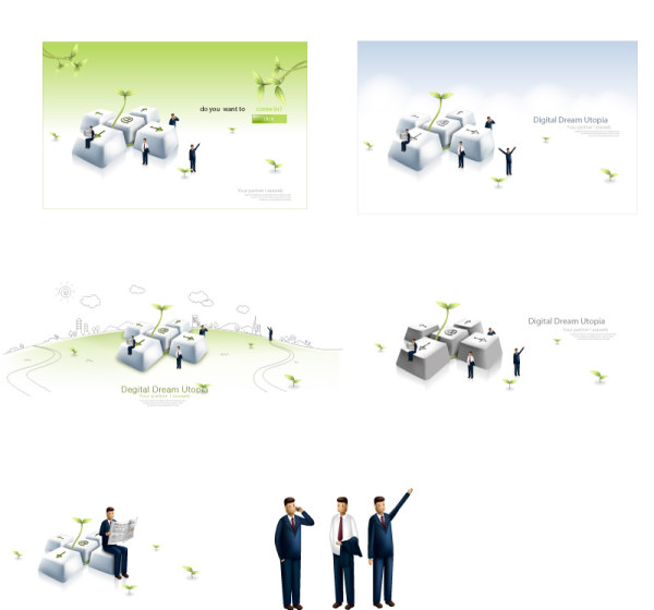 商业人物插画矢量素材