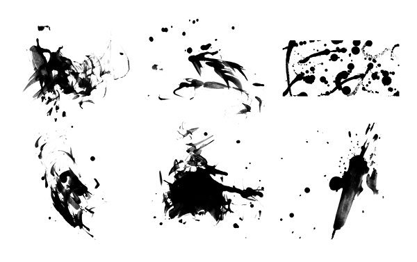 一组高清&ldquo;泼墨&rdquo;笔刷