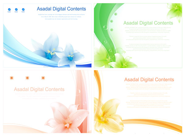 梦幻花朵矢量素材-4