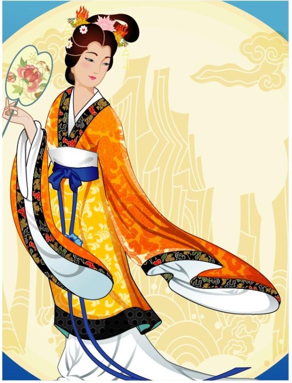 中秋嫦娥仙女矢量素材-11