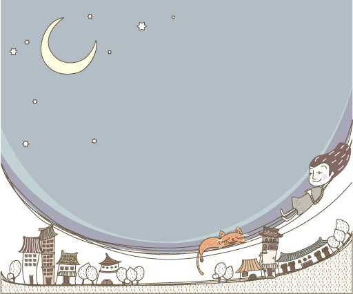 可爱线条插画矢量素材-13