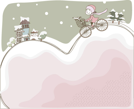 可爱线条插画矢量素材-14