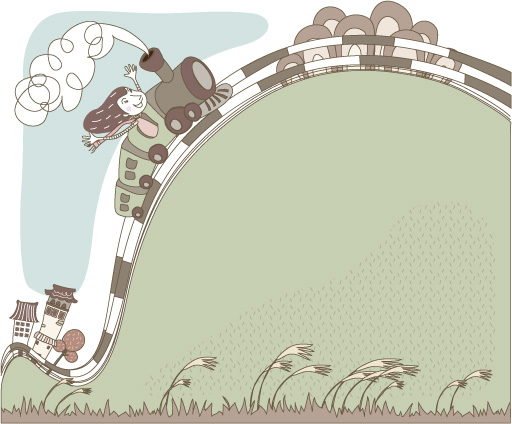 可爱线条插画矢量素材-18