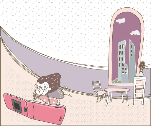 可爱线条插画矢量素材-39