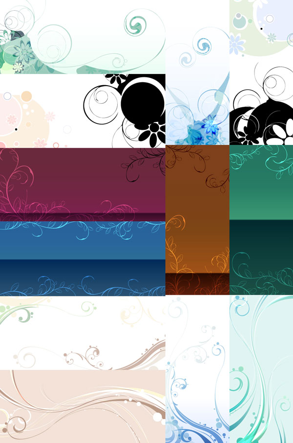 简约时尚花纹矢量素材