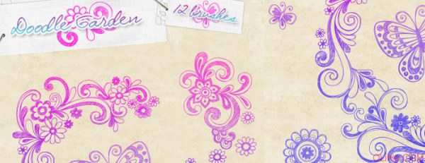 漂亮的花卉PHOTOSHOP笔刷！