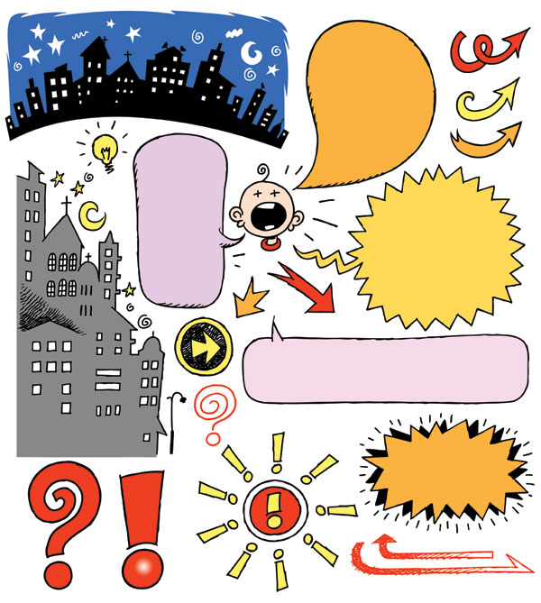 可爱卡通元素矢量素材