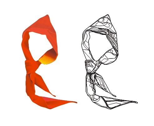 少先队标志——红领巾矢量素材