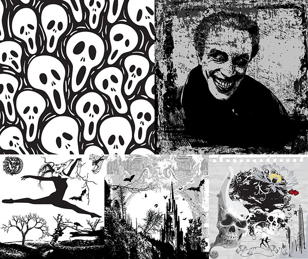 恐怖万圣节矢量素材