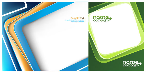 2款框框名片模板矢量素材