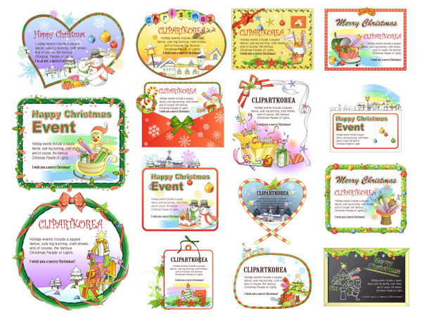 15款可爱圣诞节装饰矢量素材
