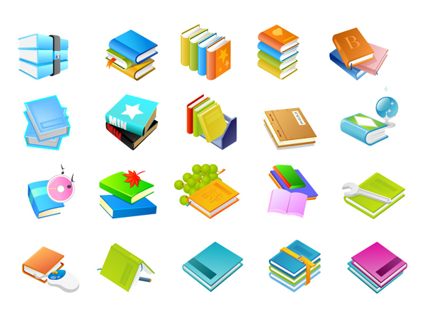 书籍系列图标矢量素材之八