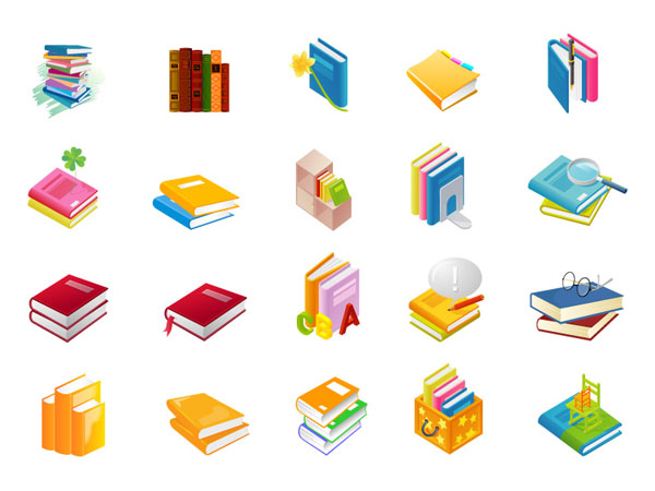 书籍系列图标矢量素材之九