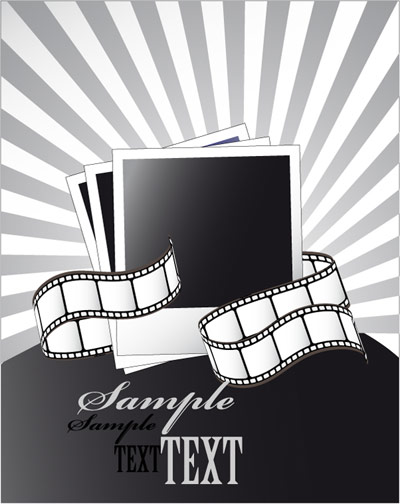 宝丽来照片主题矢量素材