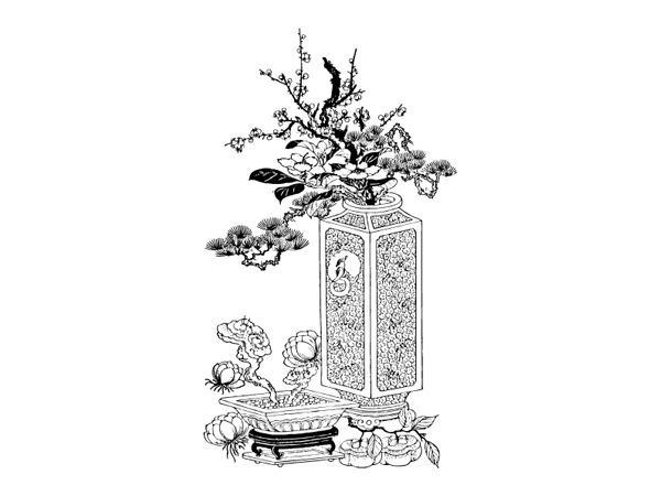 古典植物矢量素材之一