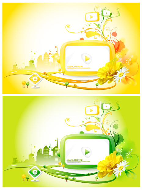 潮流屏幕矢量素材