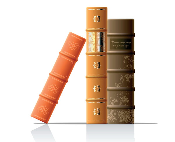 古书书脊矢量素材