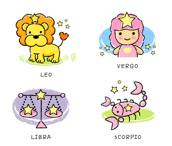 卡通12星座矢量素材（A-2）