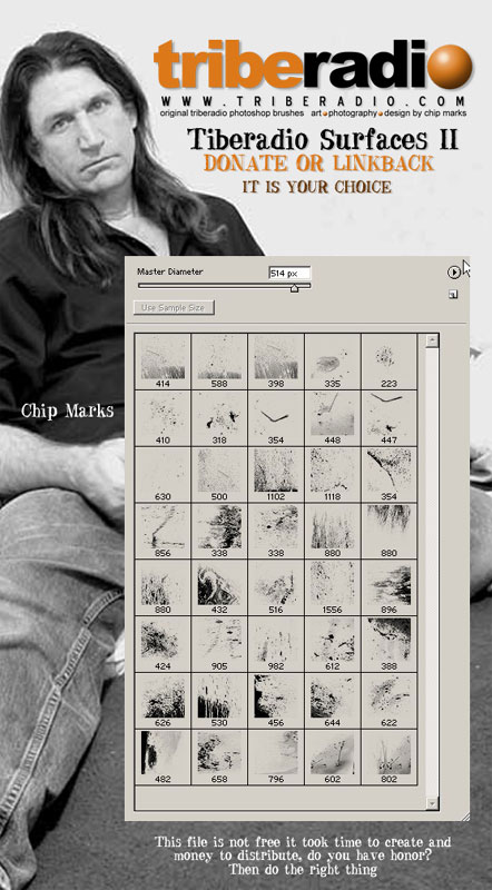 Ron's  公司出品的高清晰Triberadio笔刷集之十六 （Surfaces--II） 