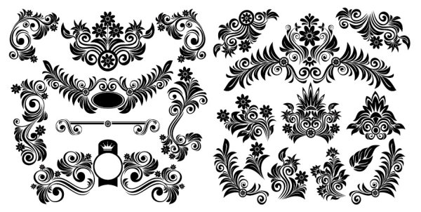 时尚花纹矢量素材