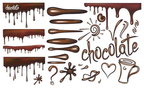巧克力液体矢量素材