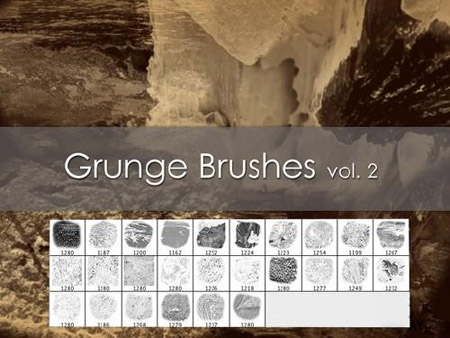 高清晰残旧质感纹理类PS笔刷集（二）