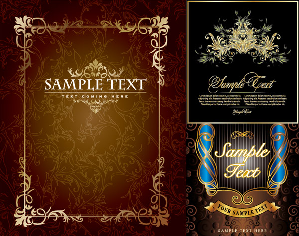 欧式花边花纹矢量素材