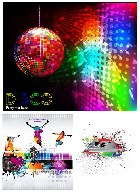 潮流音乐主题矢量素材