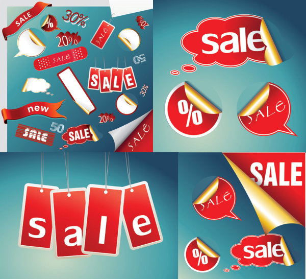 实用销售打折图标矢量素材