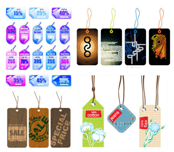 一些吊牌矢量素材