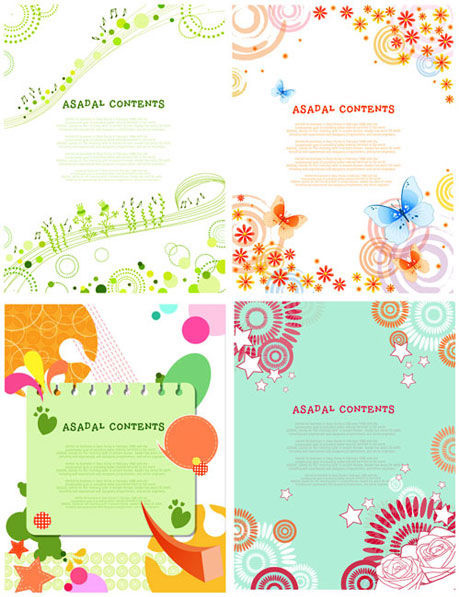 潮流花纹矢量素材