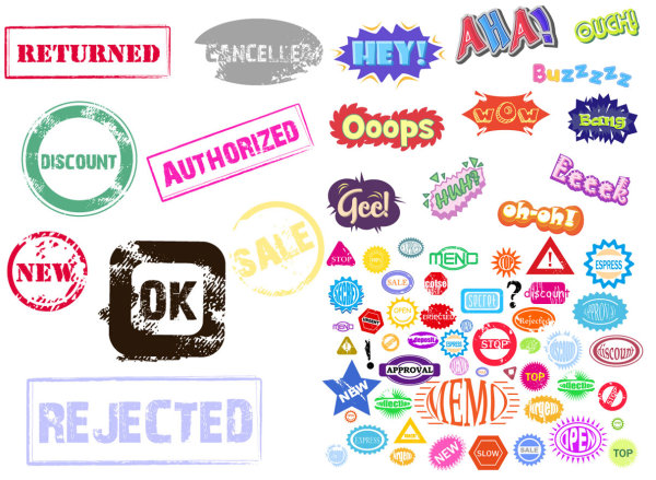 印章图案矢量素材