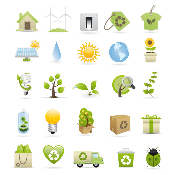 绿色环保图标矢量素材