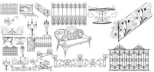 金属&rarr;物体矢量素材