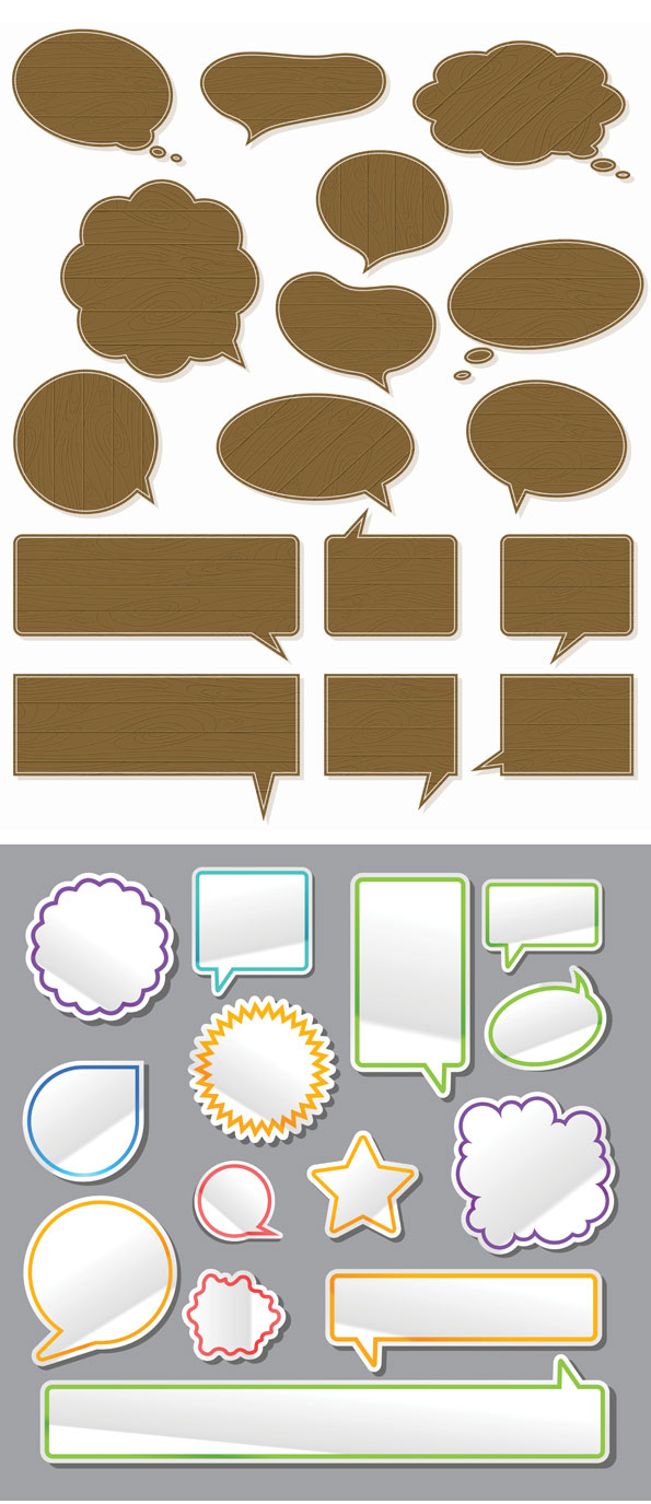 简易对话泡泡矢量素材