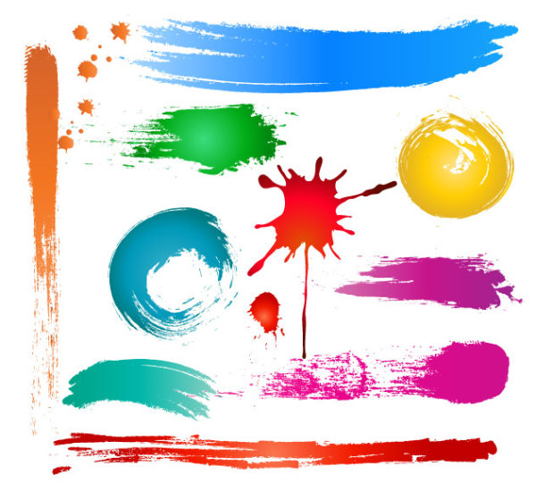 笔迹墨迹矢量素材2