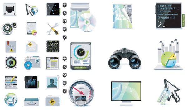 服务器主题图标矢量素材