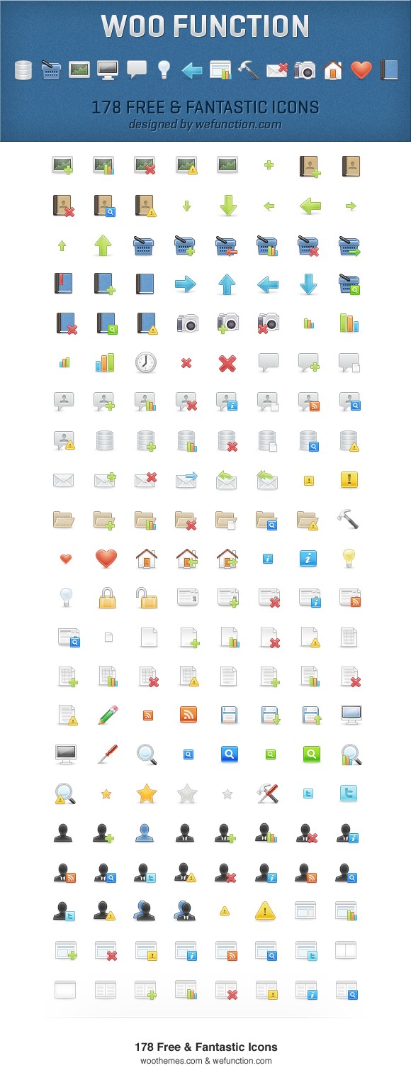 176个网页常用工具图标（Woo&nbsp;Function）