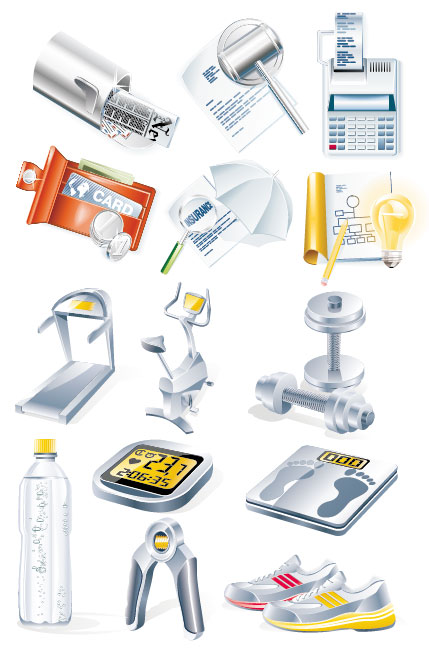 2套立体图标矢量素材