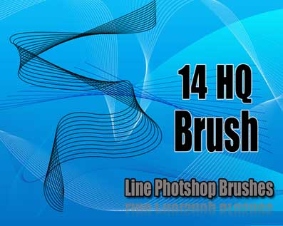 高清晰柔丝曲线PS笔刷