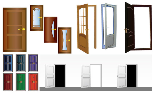 木门防盗门&mdash;矢量素材