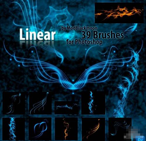 高清晰梦幻光线PS笔刷