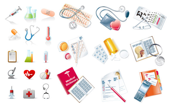 医疗器材图标&mdash;矢量素材