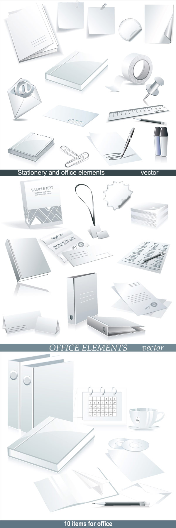 企业办公用品&mdash;矢量素材