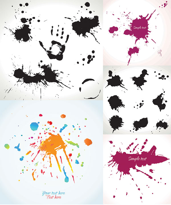 墨迹墨点矢量素材