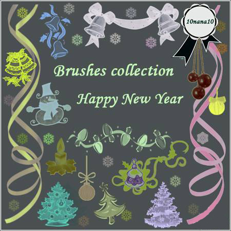 高清晰圣诞节喜庆素材PS笔刷