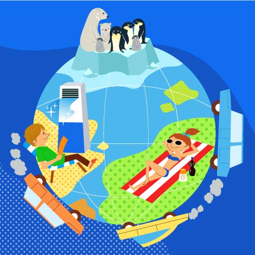 儿童生态环境矢量10