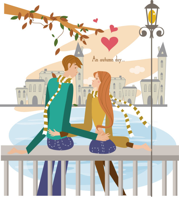 清新情人矢量素材12