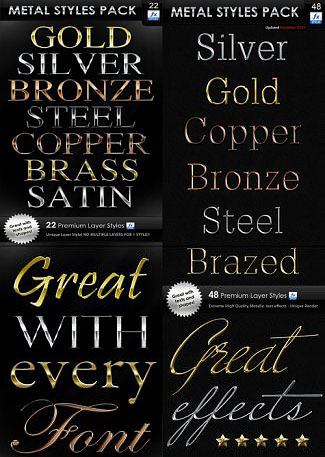 金属字ps样式（含psd素材）